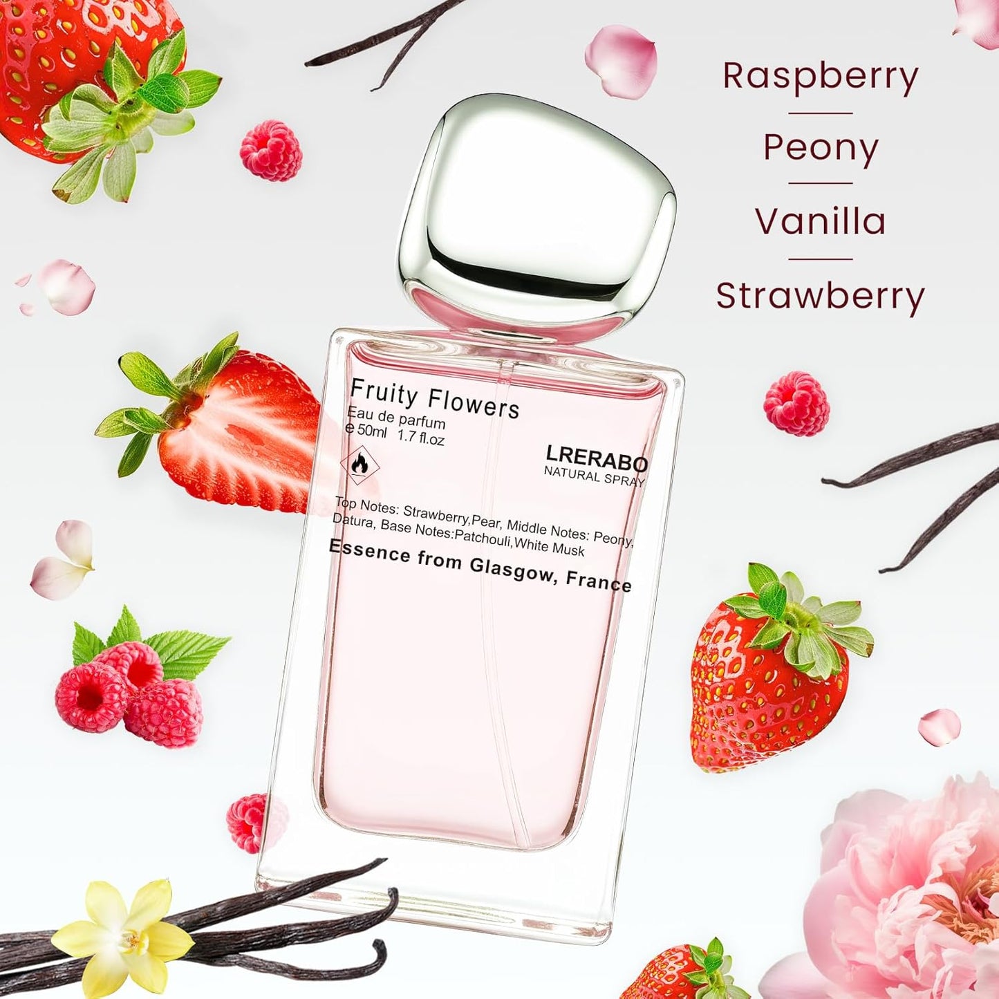Strawberry Vanilla Eau de Parfum - Inspired by Y.'s Mon Paris Perfume For Women, With Bergamot, Raspberry, and Orange, Women Gifts - Fragrance Spray 50 ml | 1.7 oz