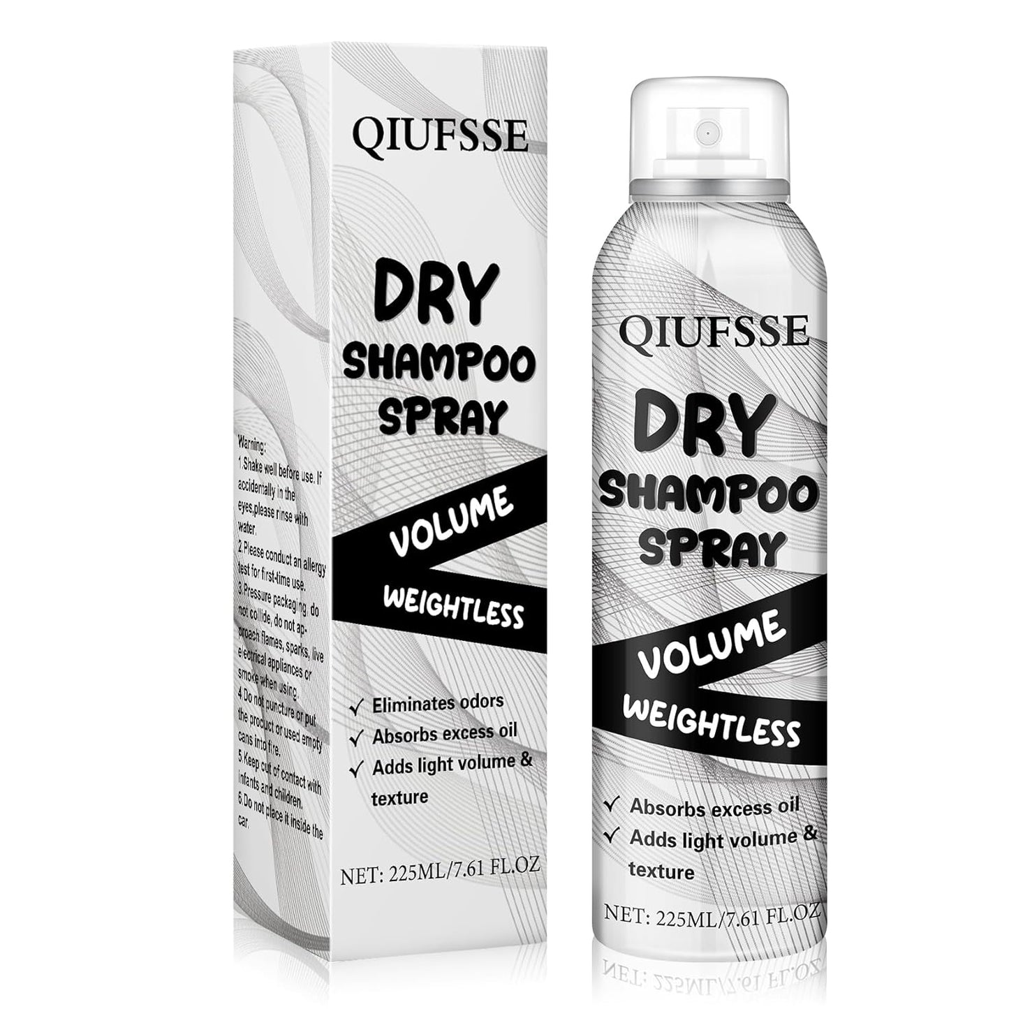 Dry Shampoo Spray,Volumizing Dry Shampoo for Women & Men,Absorbs Excess Oil,Instant Refresh Hair,Contains Rice Starch,Replenishes Hair Keratin,Nourishes Hair Roots,7.61 oz