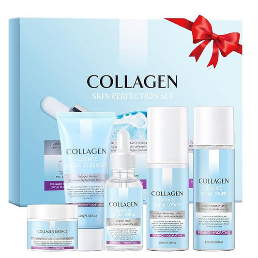 Skin Care Gift Set For Women, Valentine's Day Gifts, Anti Aging Skin Care Set With Collagen, Best Daily Hydrating Skin Care Kit, Beauty Gift Set, Skin Care Routine Kit For Women, Facial Self Care Kit