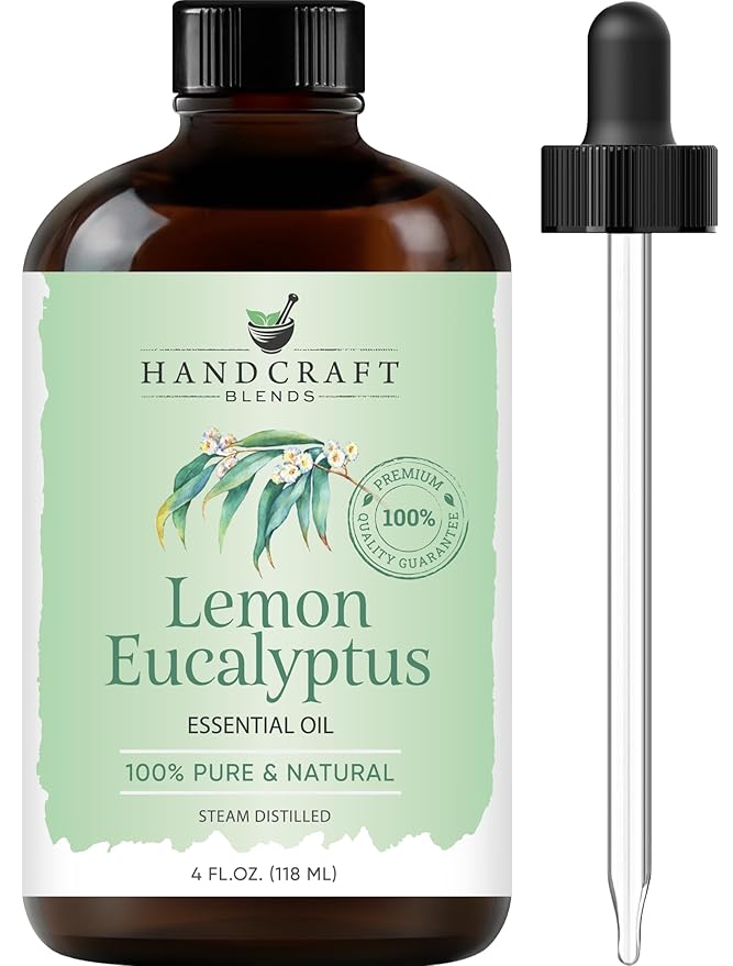 Handcraft Blends Lemon Eucalyptus Essential Oil - Huge 4 Fl Oz - 100% Pure and Natural - Premium Grade Essential Oil for Diffuser and Aromatherapy