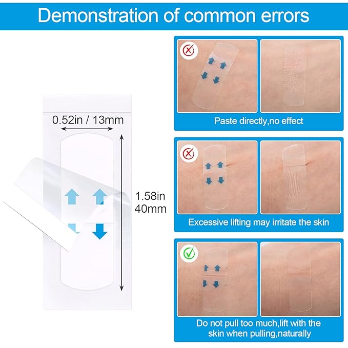 PAGOW 160PCS Face Lift Tape Invisible Instant Adhesive Lifter Bands Waterproof Ultra thin Makeup Strip for Neck Eye Breathable Hypoallergenic Double Chin Jowls Lifter Wrinkles Lifting Saggy Skin