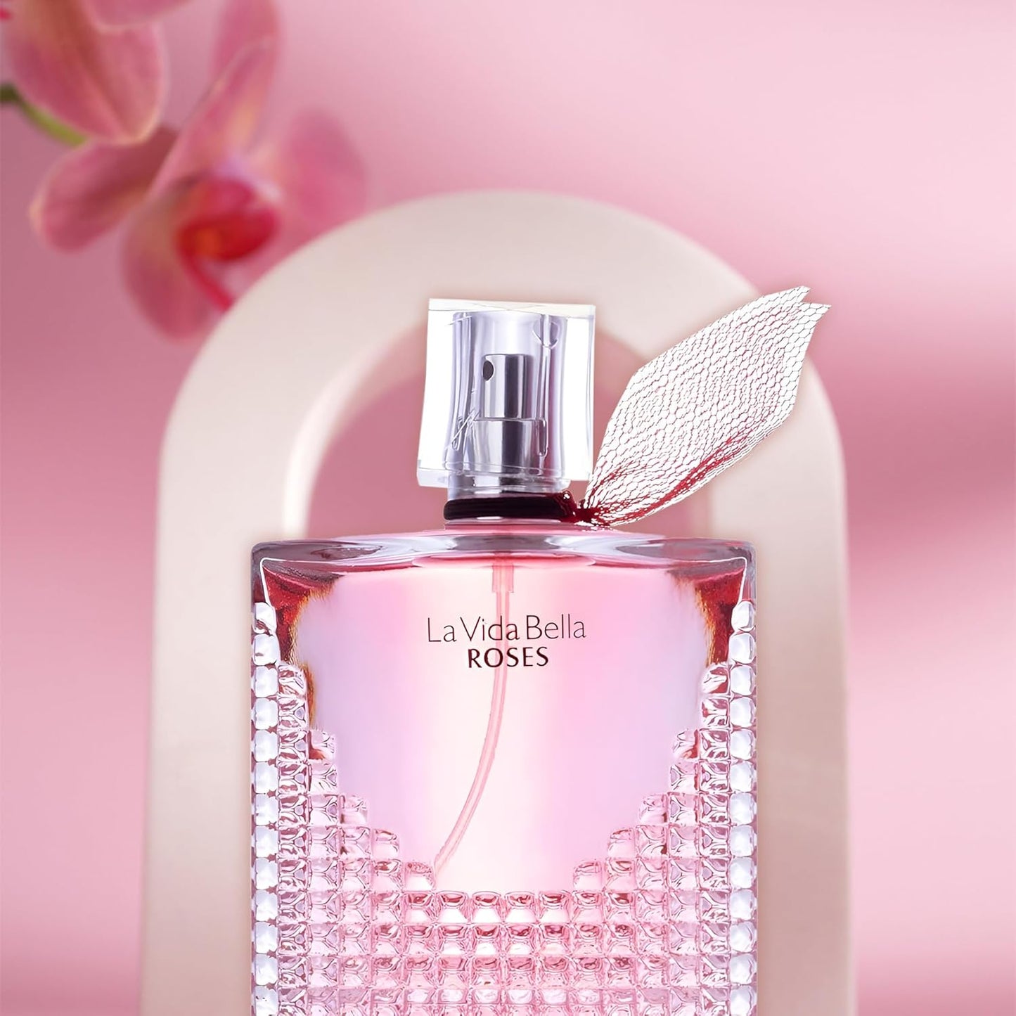 2PCS La Vida Bella Rose Perfume for Women Long Lasting Fragrance Eau de Parfum Floral & Sweet Women's Perfume Daily Used 3.4 Fluid Ounce(3 Pack)