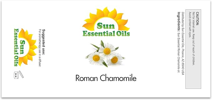 Sun Essential Oils Roman Chamomile Essential Oil 4 Fluid Ounces