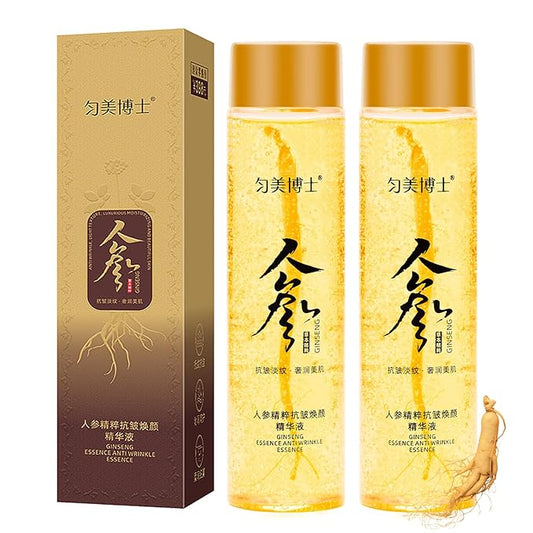 SUNDEER Ginseng Extract Liquid，Ginseng Polypeptide Anti-Ageing Essence，Ginseng Extract Anti-Wrinkle Original Serum Oil，Korean Red Ginseng Serum for Reduce Fine Lines, Moisturizing (2 Bottle)