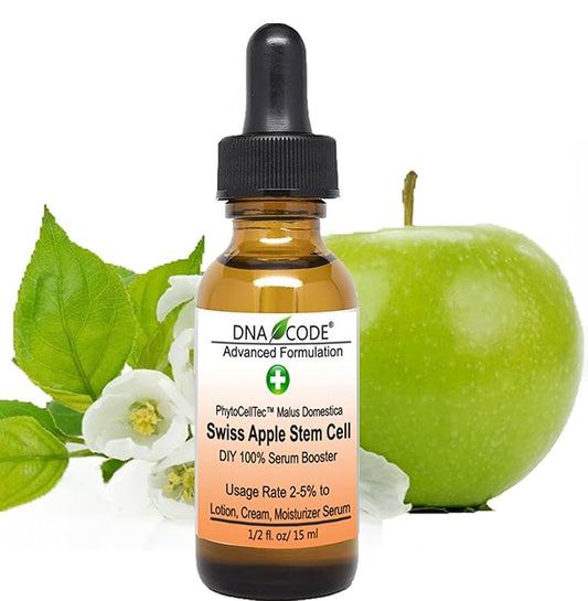 Anti-Aging. DIY Swiss Apple Stem Cell 100% Serum Booster. Remove Wrinkles, Rebuild Collagen & Elastin