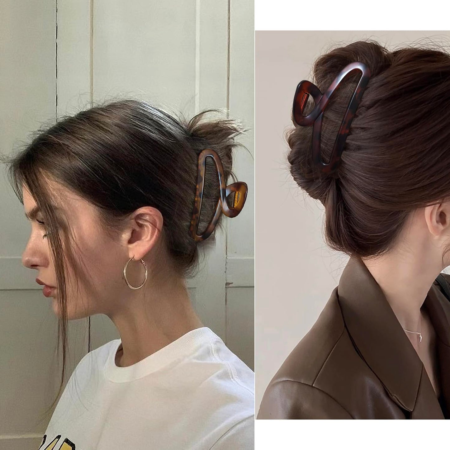 Hair Claw Clips, Large Non-Slip Unbreakable 4.3 Inch Matte Hair Claws for Women Long or Thick Curly Hair, 4 Pack