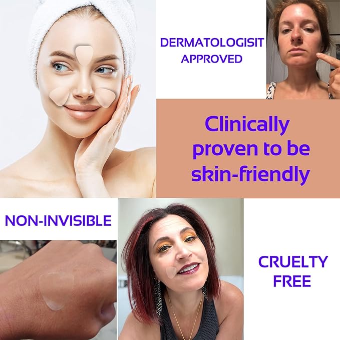 Face Wrinkle Patches 256Pcs - Clear Reusable Pads for Overnight Anti-Wrinkle Treatment - Fine Line Remover Strips to Smooth Eye, Mouth and Forehead - Train Facial Muscles for Smoother Skin