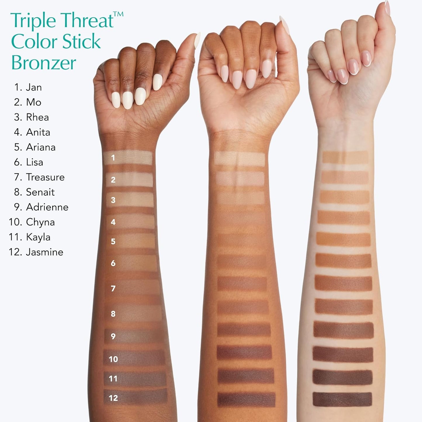 Thrive Causemetics Triple Threat Color Stick: Cream Bronzer & Contour Stick with Vitamin E, Evening Primrose Oil, Waterproof Smudge Proof Face Makeup Formula, Ariana (Medium Warm)