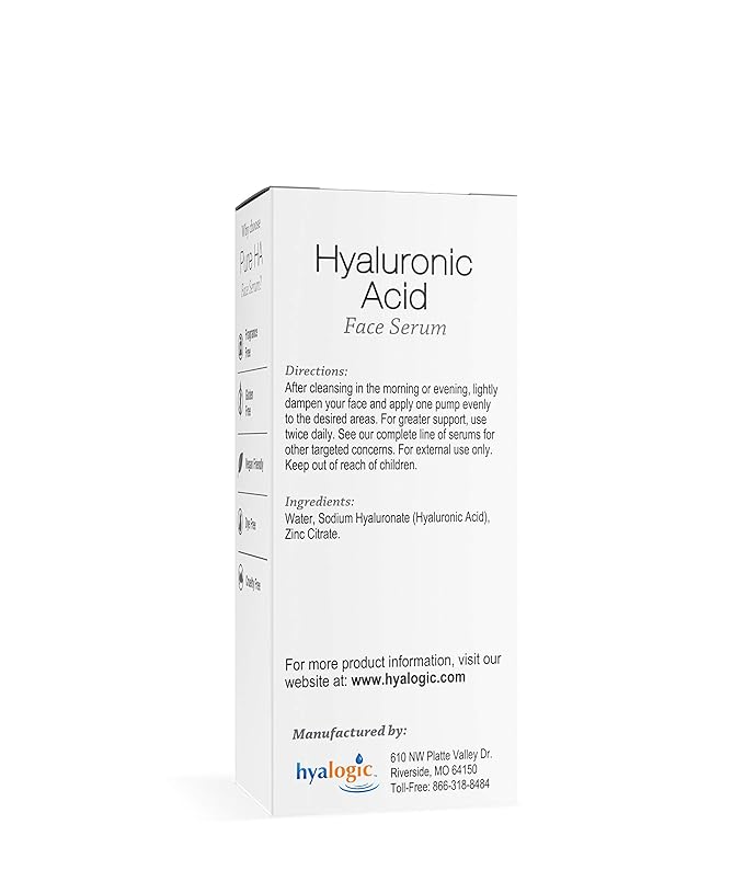 Hyalogic Episilk Pure HA Facial Serum - Face Serum with Hydrating Hyaluronic Acid - Moisturizing Skin Care to Soften & Hydrate the Skin - Non Greasy, Fragrance & Dye Free - 1oz
