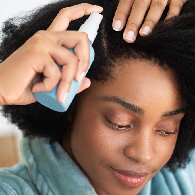 Hairitage Don’t Wait Up Anti Dandruff Overnight Scalp Relief Scalp Mist - For Dry, Itchy Scalp - Calms Irritated Scalp - Absorbs Quickly - Formulated with Aloe Vera + Peppermint, 4 Fl Oz