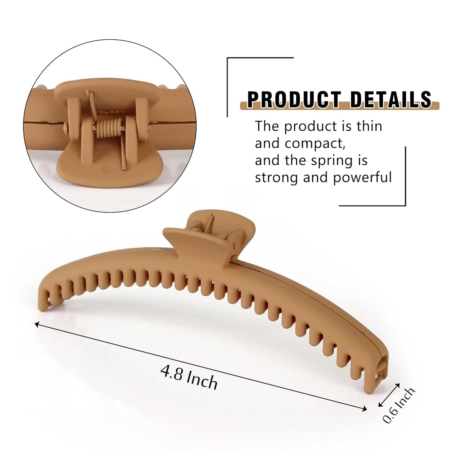 Hold Everything Hair Claw Clips for Thick and Thin Hair Big Hair Barrettes for Women and Girls Straight Wavy and Curly Hair Strong Hold Claw Clip with 52 teeth (7-Color)