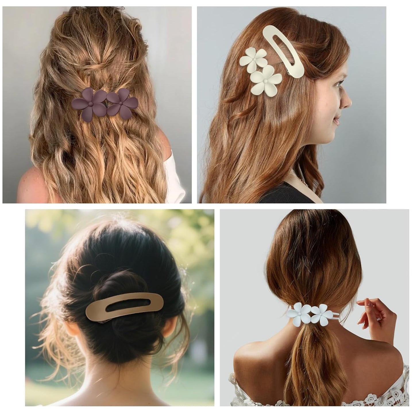 10 Pcs Flat Hair Clips, Lay Flat Claw Clips for Women Thick Thin Curly Straight Fine Hair, Matte Non-slip Big Hairclips for Daily Use Decotations, Strong Hold & Comfortable All Day, L 4.3In