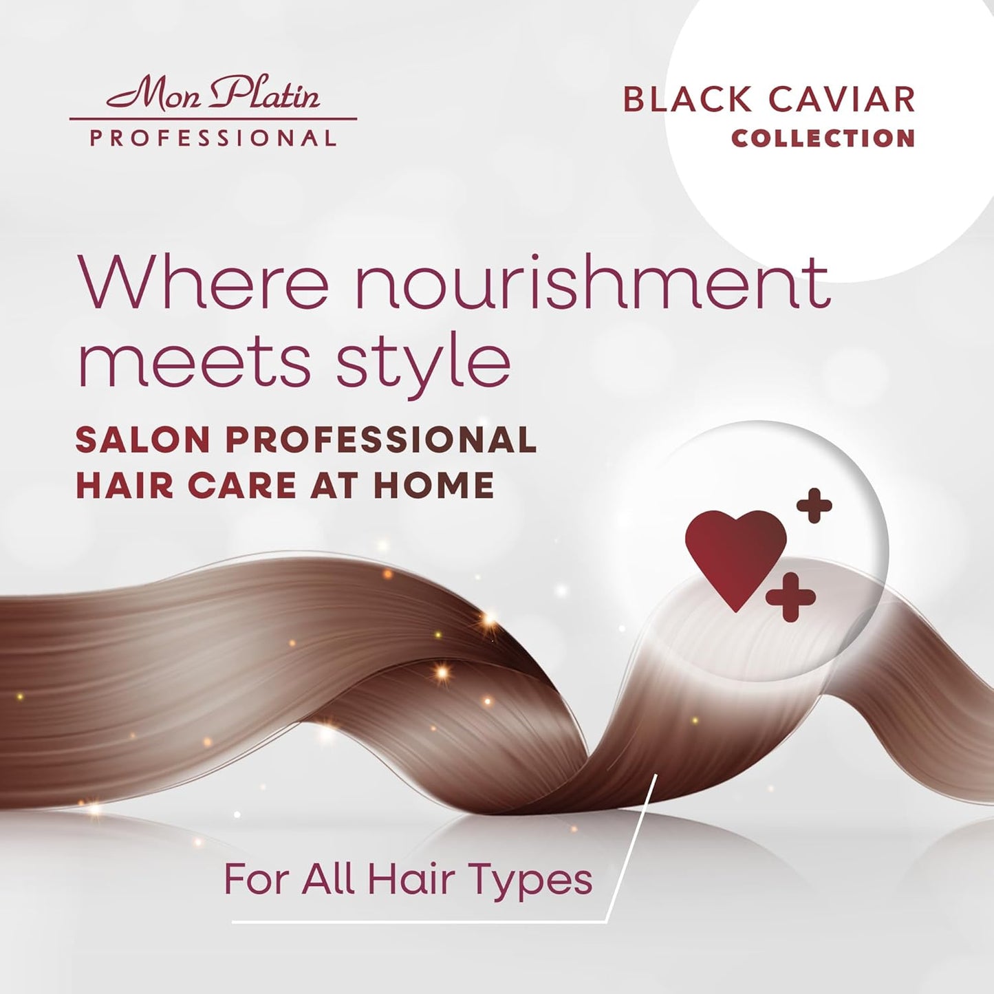 Mon Platin Professional Multi-Action Hair Cream with Black Caviar - 250 ml 12-in-1 Premium Leave In Conditioner Spray for Dry Damaged Hair - Repairing, Moisturizing, Smoothing, and Protecting