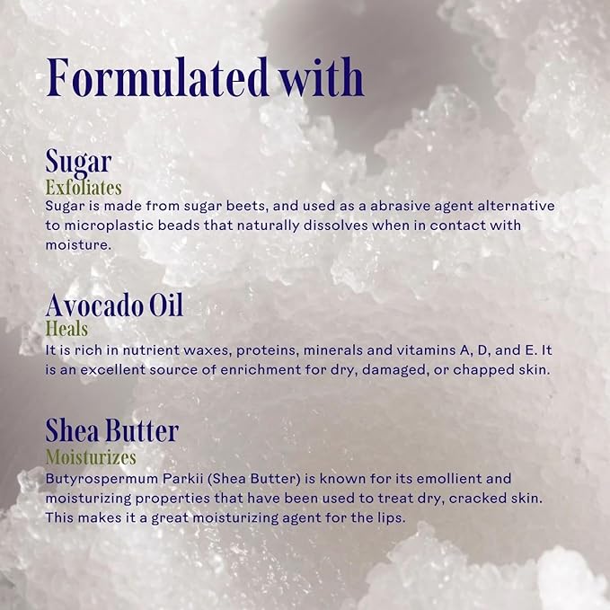 Three Ships Vanilla Lip Exfoliator – Vegan Lip Polish & Moisturizer – As Seen on TV – Soothing, Hydrating & Reviving Natural Lip Scrub for Dry, Damaged Lips, 15g