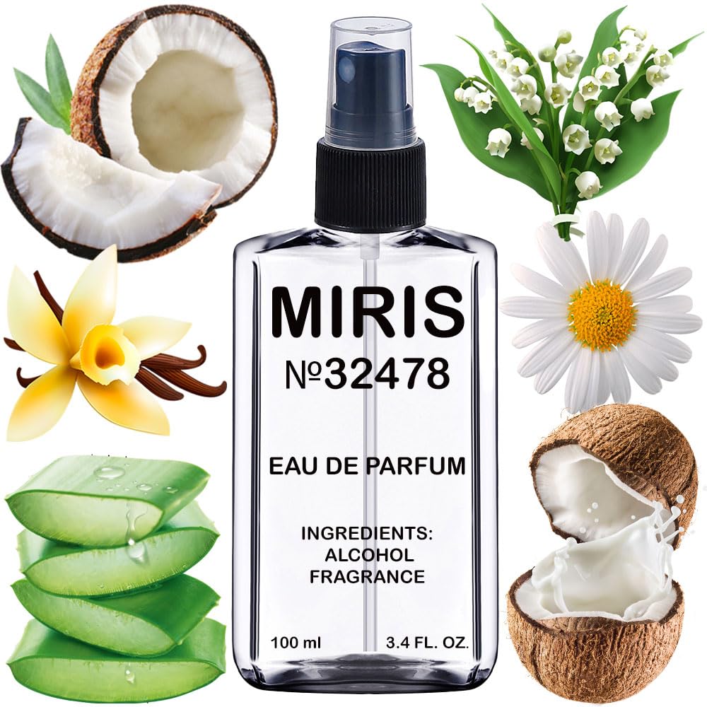 MIRIS No. 32478, Inspired by Coconut Passion, Long-Lasting Eau de Parfum for Women, Spray 3.4 Fl Oz / 100 ml