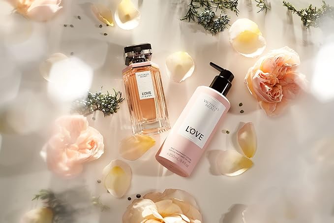 Victoria's Secret Love Fragrance Lotion, Notes of Fresh Juniper, Apricot Blush & Boyfriend Tee (8.4 oz)