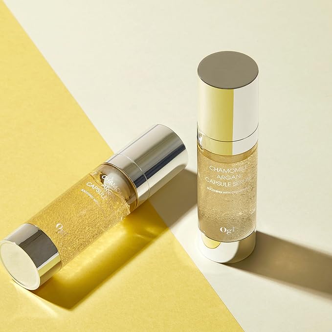 [Ogi] Chamomile Argan Capsule Serum, Vegan Serum, Mild Serum for Soothing, Moisturizing, Sebum Control & Anti-Aging, EWG Green, 1.01 fl. oz.