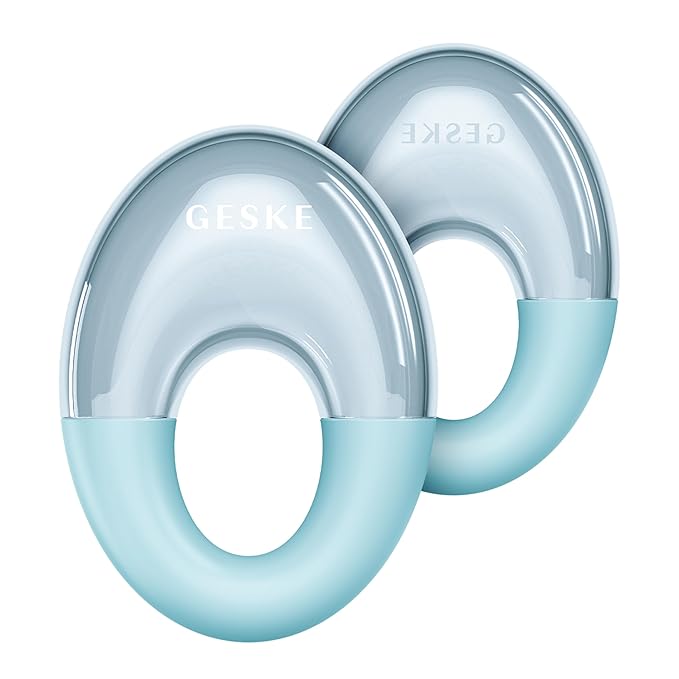 SmartAppGuided™ Cool & Warm Eye Massager | 7 in 1 | Multifunctional Massager | Eyes & Face | Battery-free Cooling & Warming | Firms, Relaxes & De-Puffs Skin | Ring-shaped Design for Easy Grip