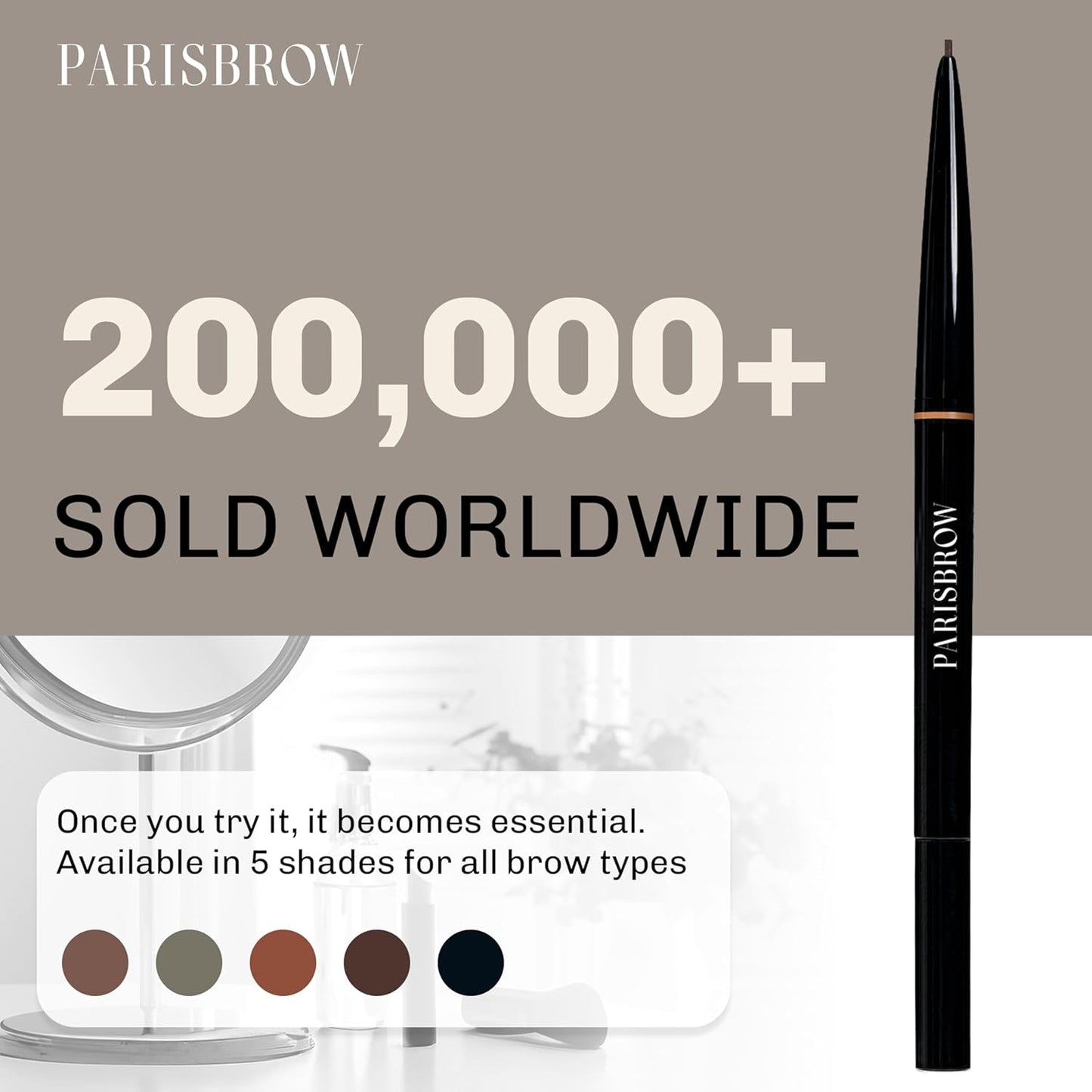 PARISBROW Slim Brow Pencil 05 / Black Eyebrow Eyebrow
