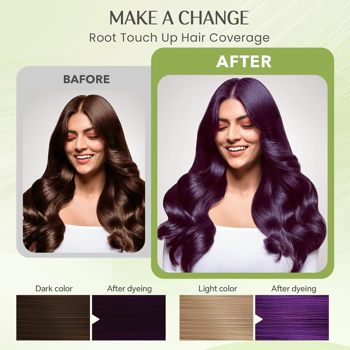 Hair Dye Shampoo 3 in 1, Instant Natural Hair Color Shampoo Hair Dye for Women & Men Purple, Root Touch Up & Easy To Use & Lasts 3-4 Weeks & All Hair Types, 16.9 fl.oz