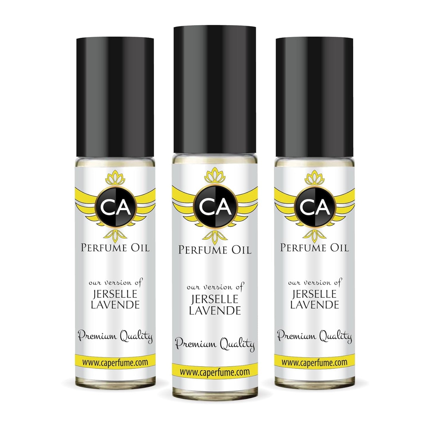 CA Perfume Impression of Jerselle Lavande for Women Eau De Parfum Floral Woody Musk Scent Long Lasting Perfumes for Women Travel Size TSA Ready for Day and Night Wear 0.33 Fl Oz 10ml (Pack of 3)
