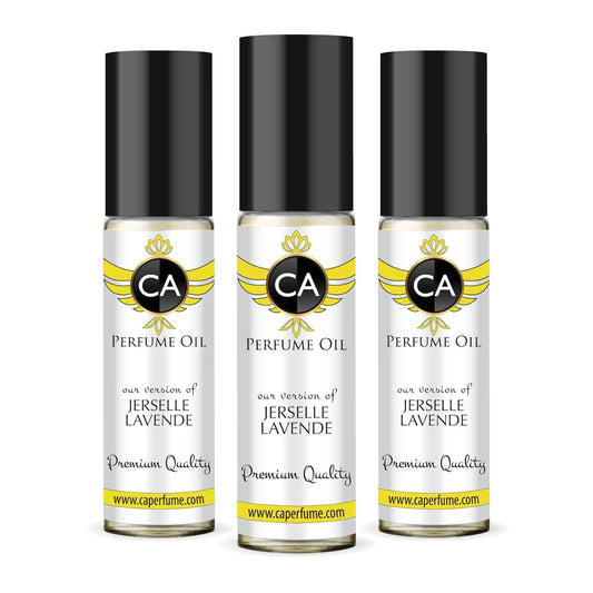 CA Perfume Impression of Jerselle Lavande for Women Eau De Parfum Floral Woody Musk Scent Long Lasting Perfumes for Women Travel Size TSA Ready for Day and Night Wear 0.33 Fl Oz 10ml (Pack of 3)