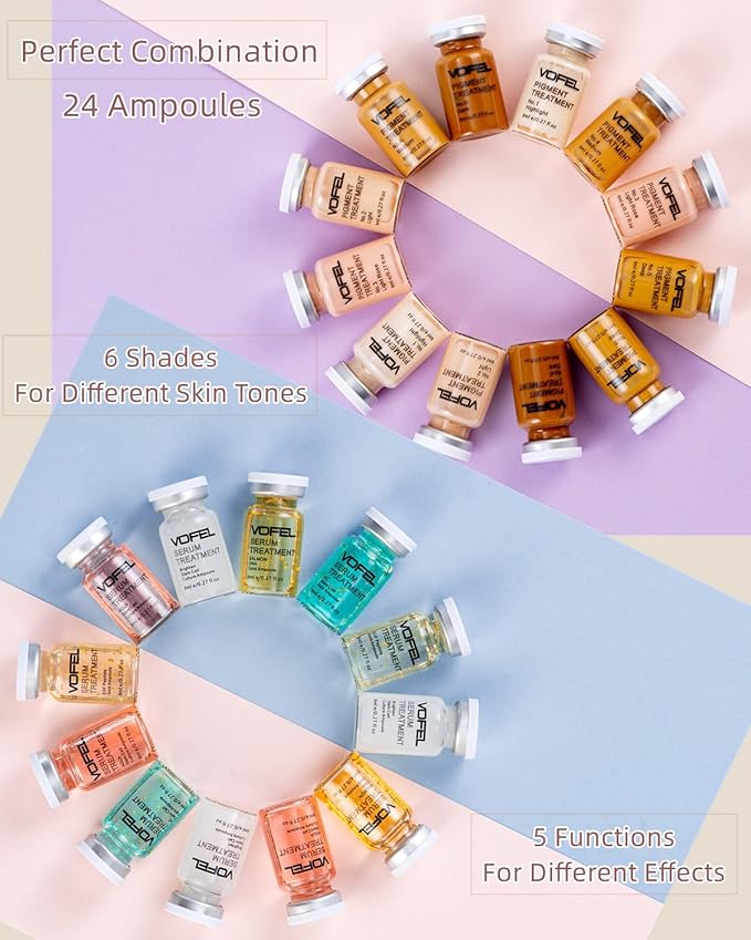 BB Glow Starter Kit for Microneedling Serum Pigment Ampoule Skin Treatment Kits 0.27oz 24 Vials