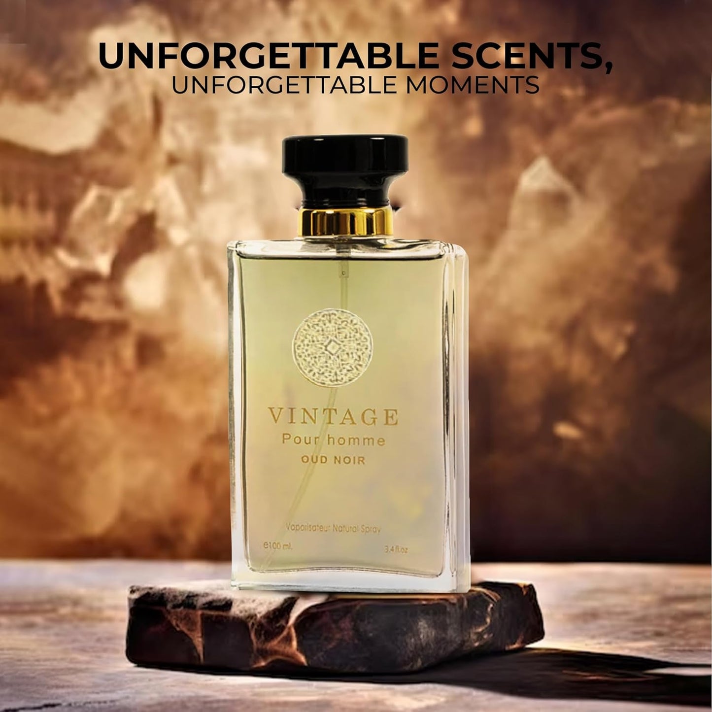 Vintage Oud Men's Cologne Timeless Scent with a Modern Twist Perfume for Men, Eau de Toilette 100ML for All Skin