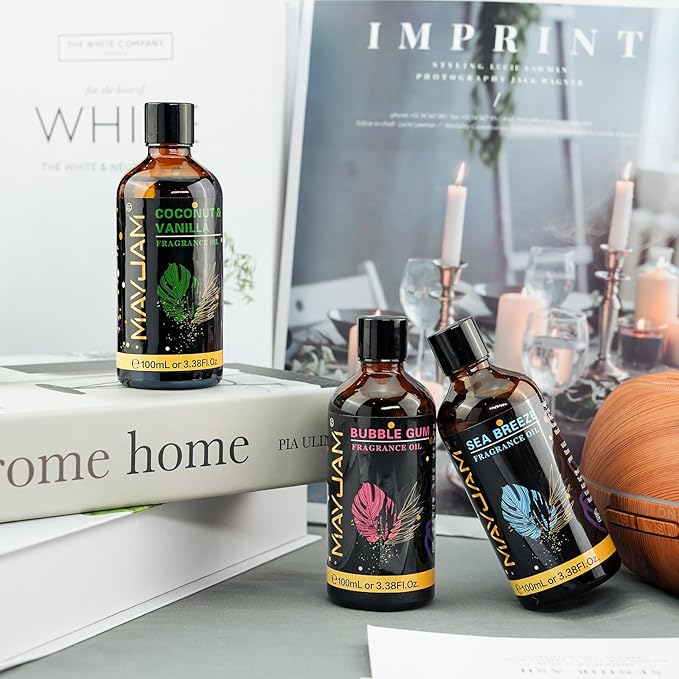 Fresh Linen Fragrance Oils Essential Oil - Fresh Linen Oil for Diffusers, 3.38FL.OZ/100ML Large Volume Fragrance Oil with Premium Glass Dropper