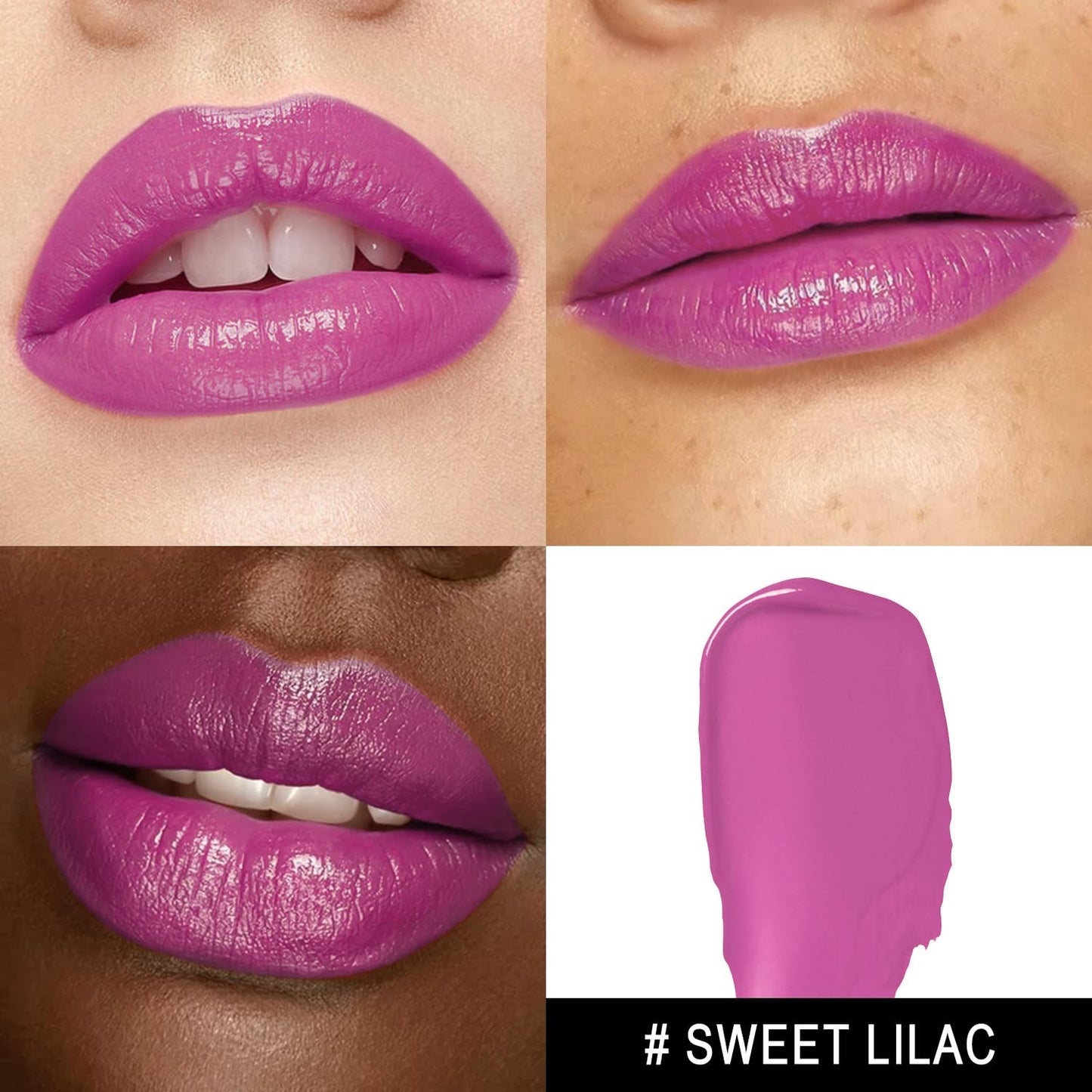 MAKI YIKA Moisture Purple Lipstick for Women Hydrate Tinted Lip Balm for Dry Cracked Lips Glossy Lilac Lip Color Juicy Finish, MA070 Sweet Lilac
