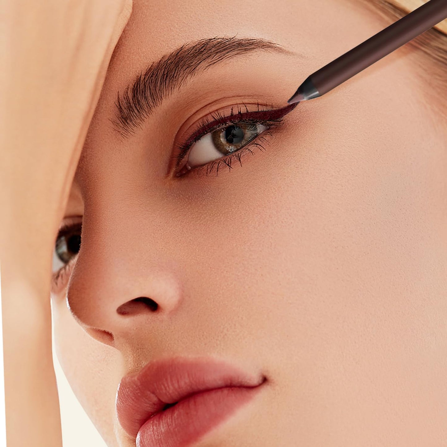 24 Hr Waterproof Eyeliner Duo Sharpenable Eye Pencil, 2025 New Persona Eyeliner Pencil Waterproof, No Smudging, No Fading, Long-Wearing, Smooth and Easy To Color (Plum)