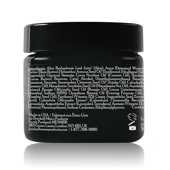 Brickell Men's Revitalizing Anti-Aging Cream For Men, Face Moisturizer For Face To Reduce Fine Lines and Wrinkles, Natural and Organic Anti Wrinkle Night Face Cream, 2 Ounce, Scented