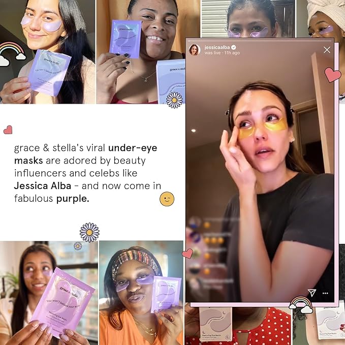 grace & stella Under Eye Patches for Puffy Eyes and Dark Circles (Retinol, 6 Pairs) Restoring Gel Under Eye Masks with Hyaluronic Acid - Vegan Cruelty-Free Skincare Birthday Gifts for Women