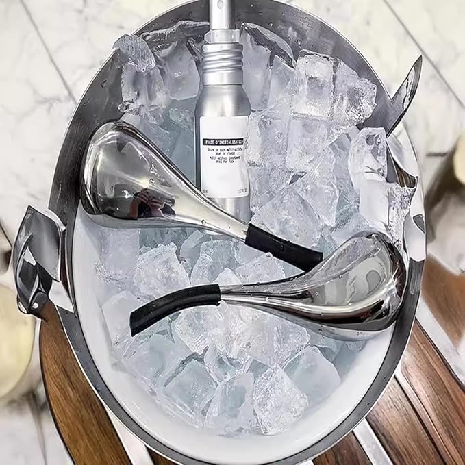 Ice Globes Facial Skin Care Tools for Women Face Eyes, Stainless Steel Face Beauty Cryo Sticks for Girls Ladies