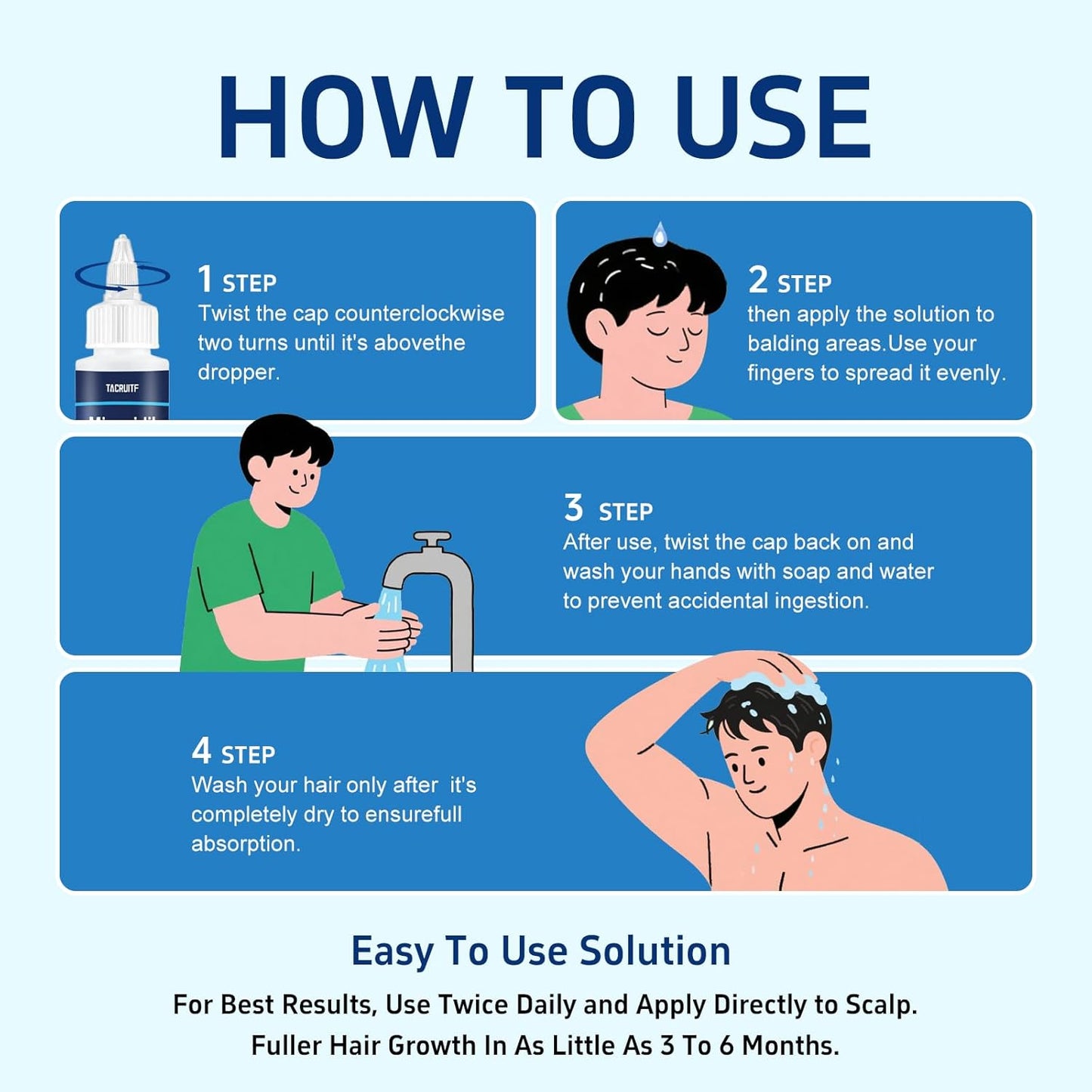 5% Minoxidil with Biotin, Hair Growth Treatment, Minoxidil Hair and Beard Growth Oil, Minoxidil for Men and Women, Supports Thicker and Fuller Hair & Beard (4 fl oz, 2 Month Supply)