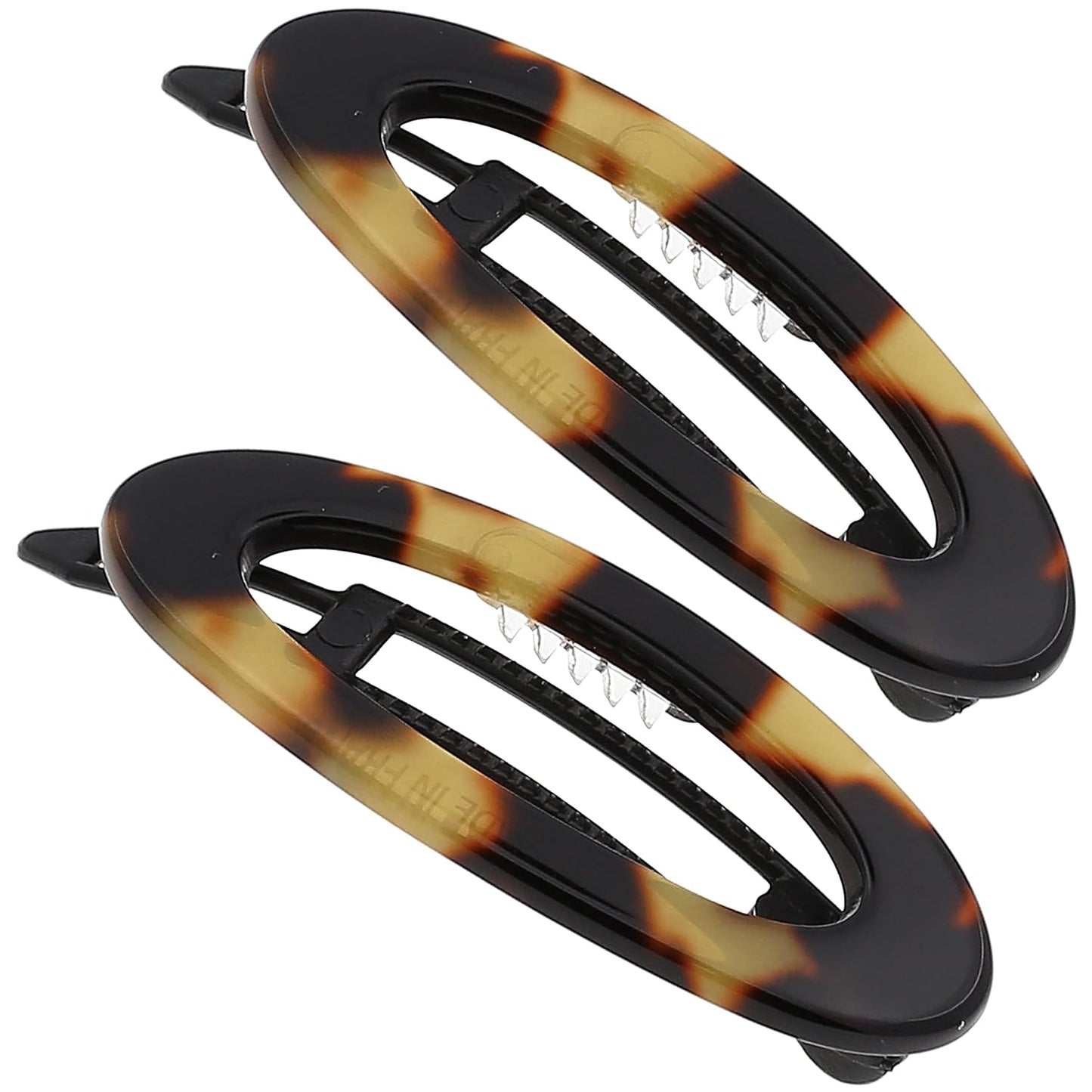 Camila Paris CP1993/2 French Hair Barrette Clip for Women, Handmade, Side Slide-in Metal-Free Closure Strong Hold Grip Hair Clips for Girls, No Slip Durable Styling Hair Accessories, Made in France