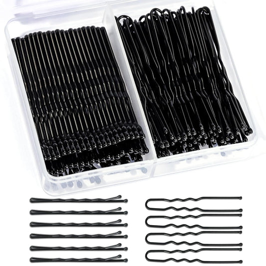 Teenitor 100Pcs Black Bobby Pins, Bobby Pins Black Hair Pins, Hair Pins for Women Girls 2inch