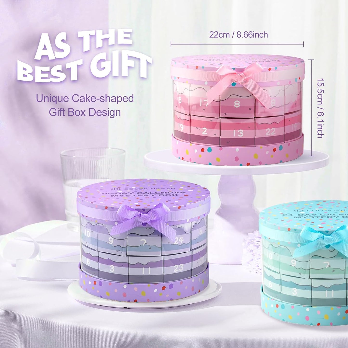 Color Nymph Makeup Advent Calendar 2025, 24 Days Advent Calendar Mystery Box for Christmas, Makeup Gift Sets - Xmas Beauty Countdown Calendar Cosmetics Kit for Women Girls Teens Daughters #Purple