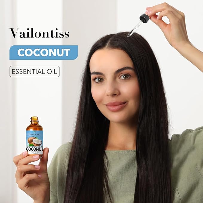 Coconut Oil - Carrier Oil for Hair Growth,Relaxing Massage and Body Oil, Pure Non-Greasy Coconut Oil for All Hair Types and Skin(Coconut Oil, 8 Fl Oz)