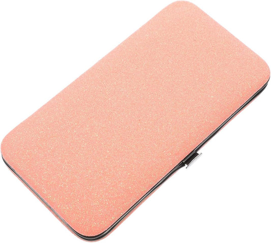 DOITOOL Eyelash Tweezers with Magnetic Closure Storage Case Portable Lash Extension Tweezer Organizer Compact for Travel and Daily Use