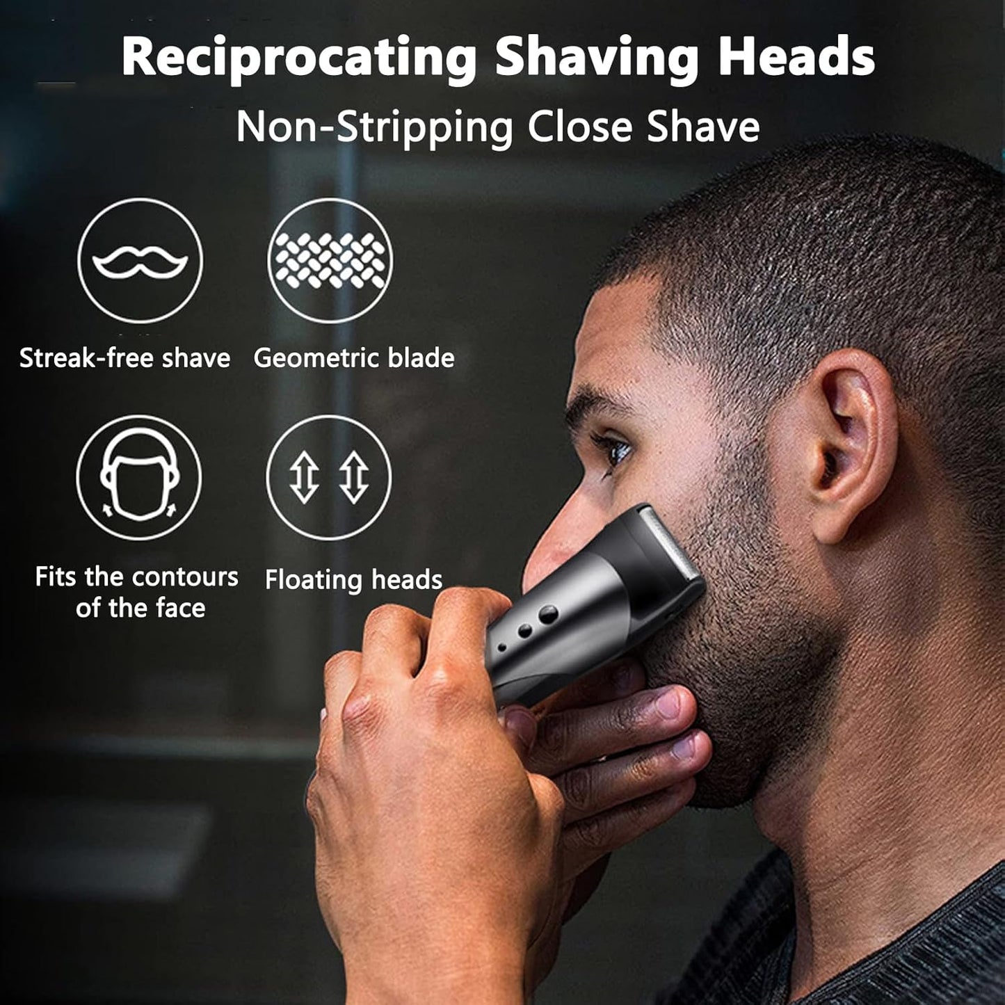 Trimmer for Men, Men's Beard Trimmer, Hair Clippers, Nose Hair Clippers, 3 in 1 Men's Grooming Kit for Smooth, No-Nick Shaving, Lightweight with USB Rechargeable, Men Gift