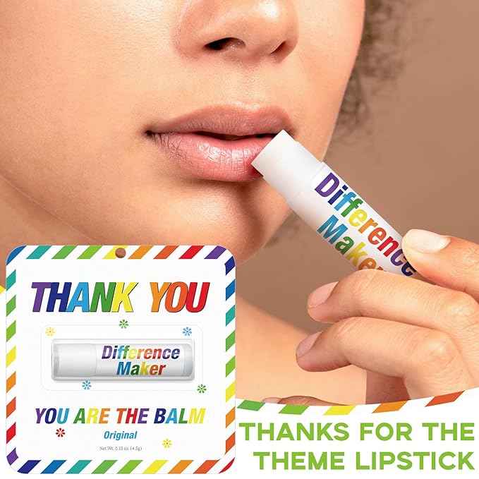 30 Pack Teacher Appreciation Gifts Bulk Lip Balms Employee Staff Team Thank You Gifts Nurse Volunteers Pastor Appreciation Presents for Women Men Coworkers You're the Balm(Colorful)
