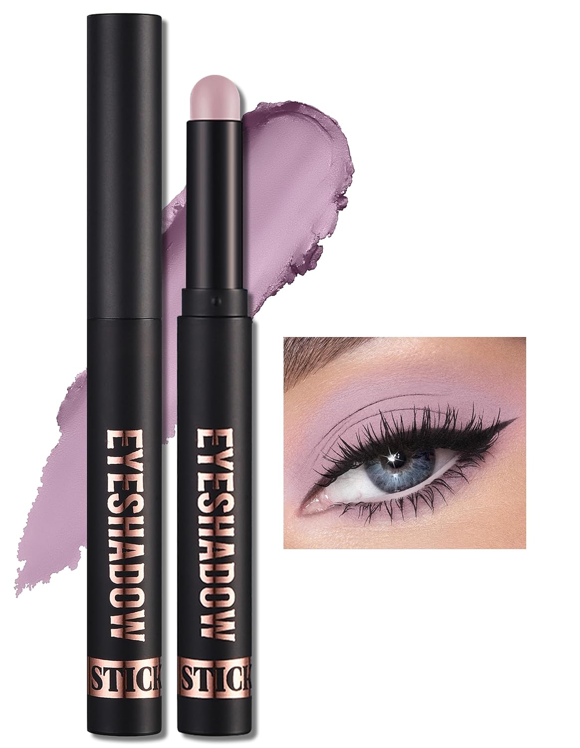 Erinde Waterproof Cream Eyeshadow Stick, Matte Nude Eye Shadow Sticks, Longwear Blendable High Pigmented, Neutral Eye Shadow Sticks Matte for Older Eyes, Smokey Eyeshadow Pencil Crayon, 17 Mauve