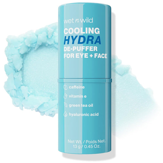 wet n wild Cooling Hydra De-Puffer, Soothing Face Makeup Primer Stick with Vitamin E & Caffeine, Instant Skin Refreshments for All Skin Types and Complexions, Vegan & Cruelty-Free