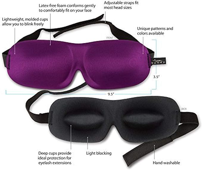 Bucky 40 Blinks No Pressure Printed Eye Mask for Travel & Sleep, Lattice, One Size
