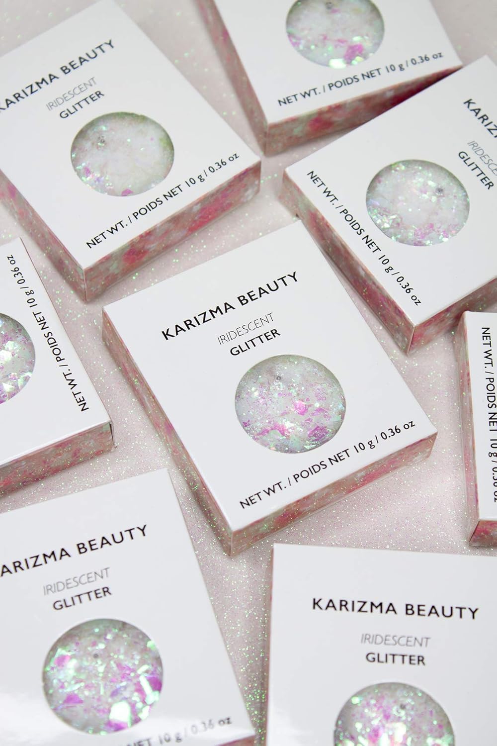 KARIZMA Iridescent Glitter. 10g Chunky Face, Hair, Eye and Body for Women. Rave, Festival Accessories, Cosmetic Makeup. Loose Glitter Set