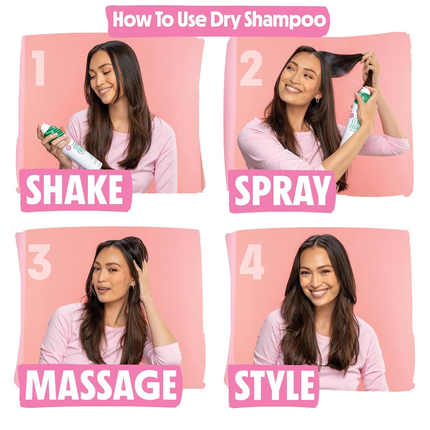 Not Your Mother's Dry Shampoo Spray Signature Assortment (3-Pack) - 7 oz Each - Clean Freak, Plump for Joy & Beach Babe - Instantly Absorbs Oil & Extends Style Life for Refreshed Hair