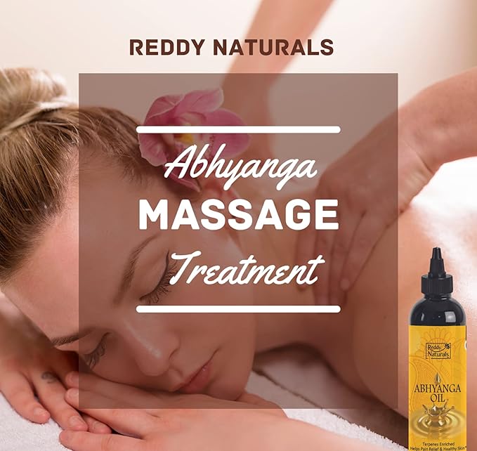 Aryana REDDY NATURALS Abhyanga Massage Oil for Sore Muscles, Joints & Body – Ayurvedic Calming Therapy Oil with Black Pine, Eucalyptus, Nutmeg, Turmeric & Eucalyptus Essential Oils - 8 FL OZ (237 ml)