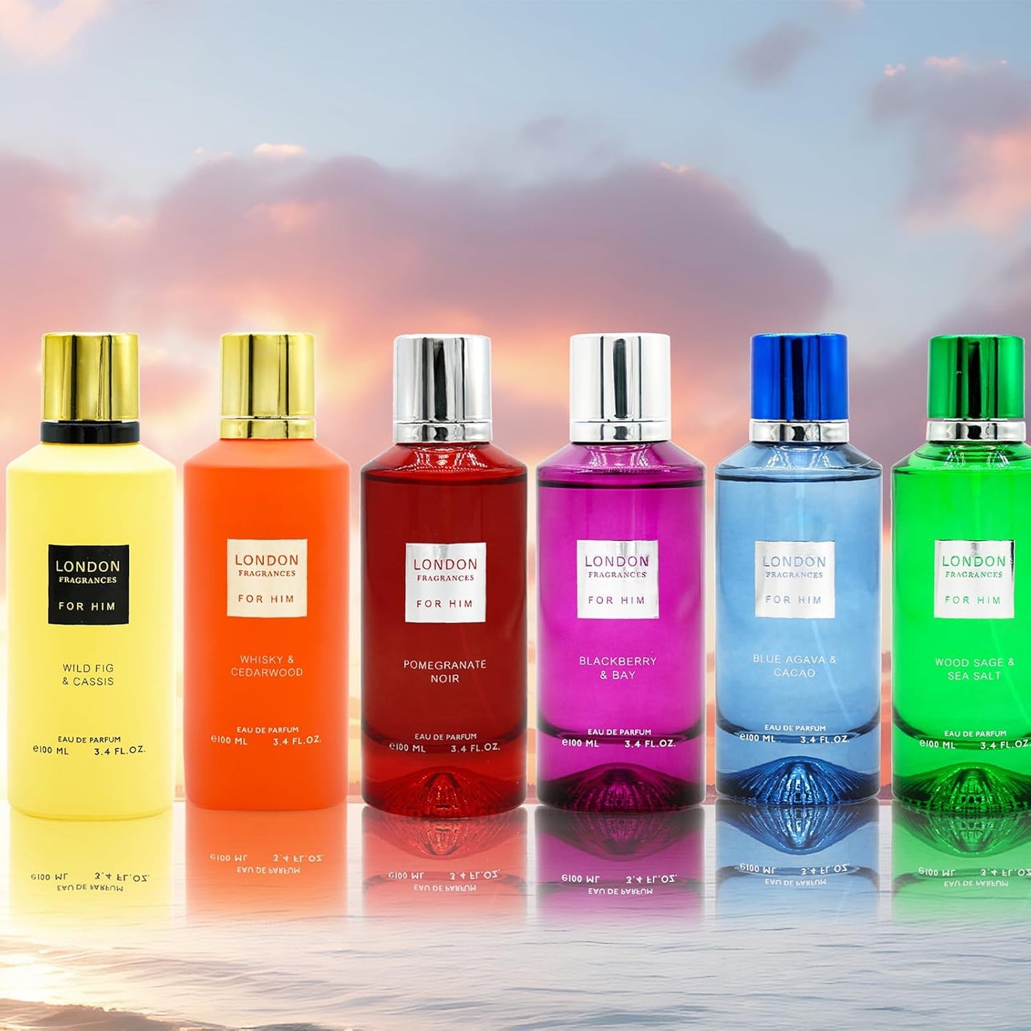 London Fragrances Blue Agava Cacao - Warm Spicy Scent Cologne for Men - Perfume for Men with Notes of Cacao and Rose - 3.4 oz EDP Spray