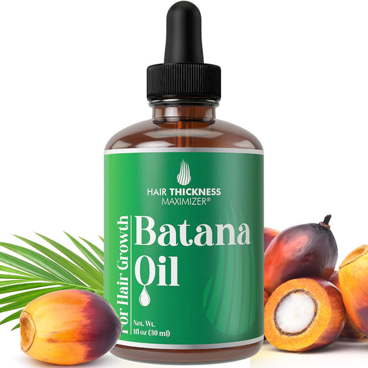 Batana Oil for Hair Growth – Honduran Oil to Strengthen & Hydrate Thinning, Dry Hair for a Healthier-Looking Scalp. For Women & Men – Vegan & Unscented 1oz Serum